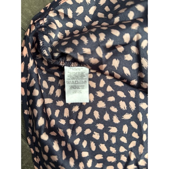 NWT Ann Taylor Women's Black Pink Short Sleeve Ruffle PullOver Blouse Size XL - Picture 7 of 7